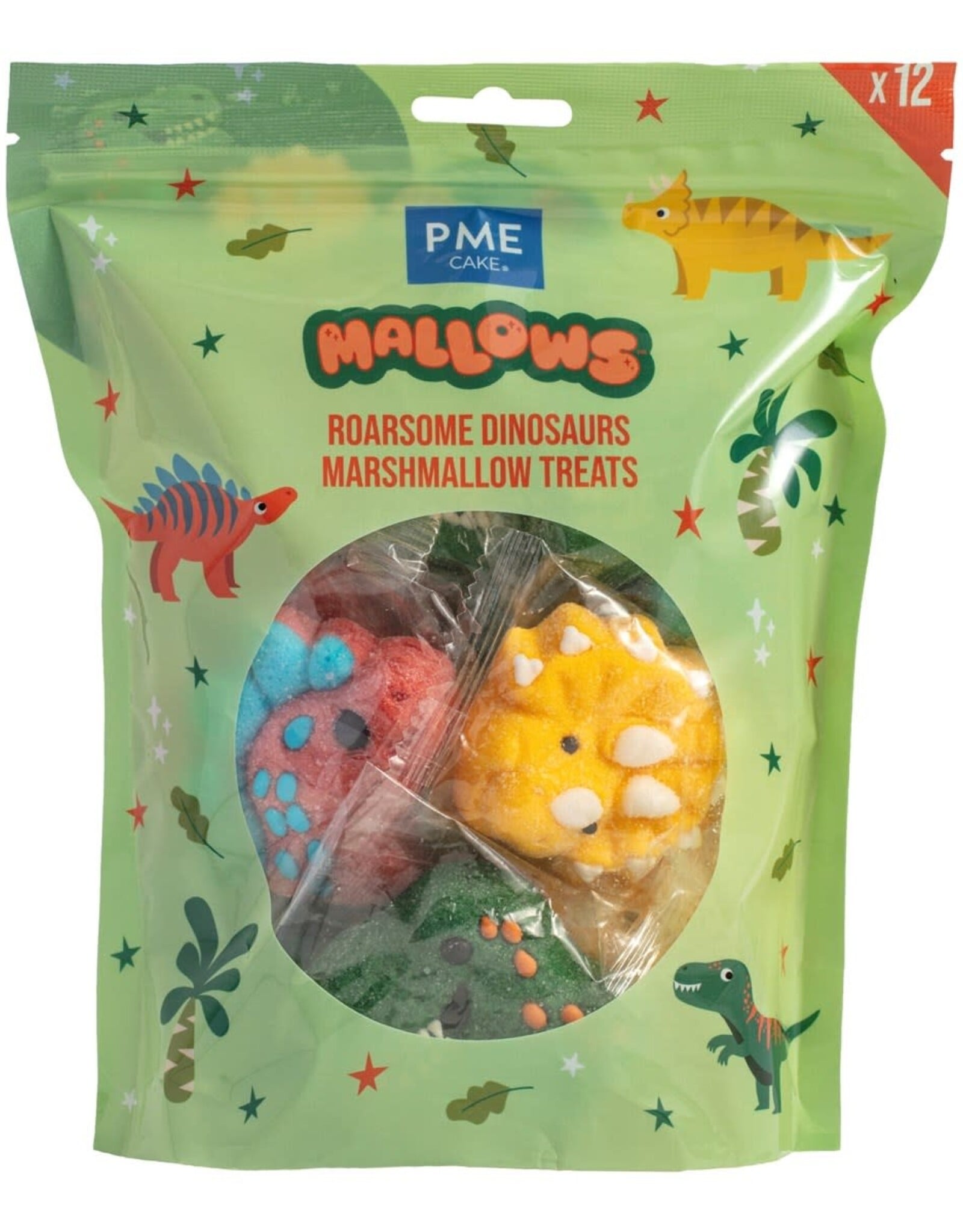 PME PME Marshmallow Brullende Dinosaurussen 12st.