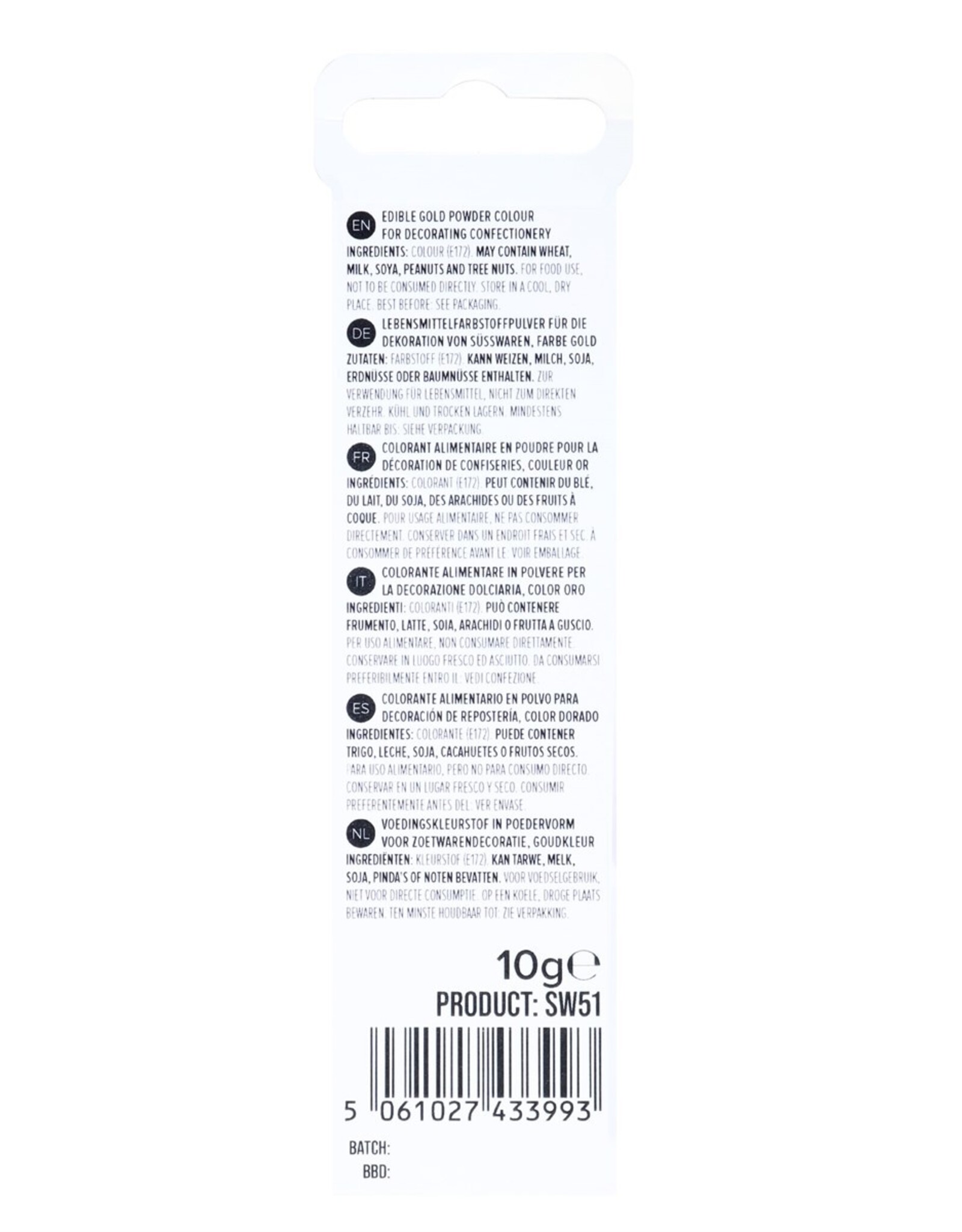 PME PME Edible Lustre Snow Gold 10g