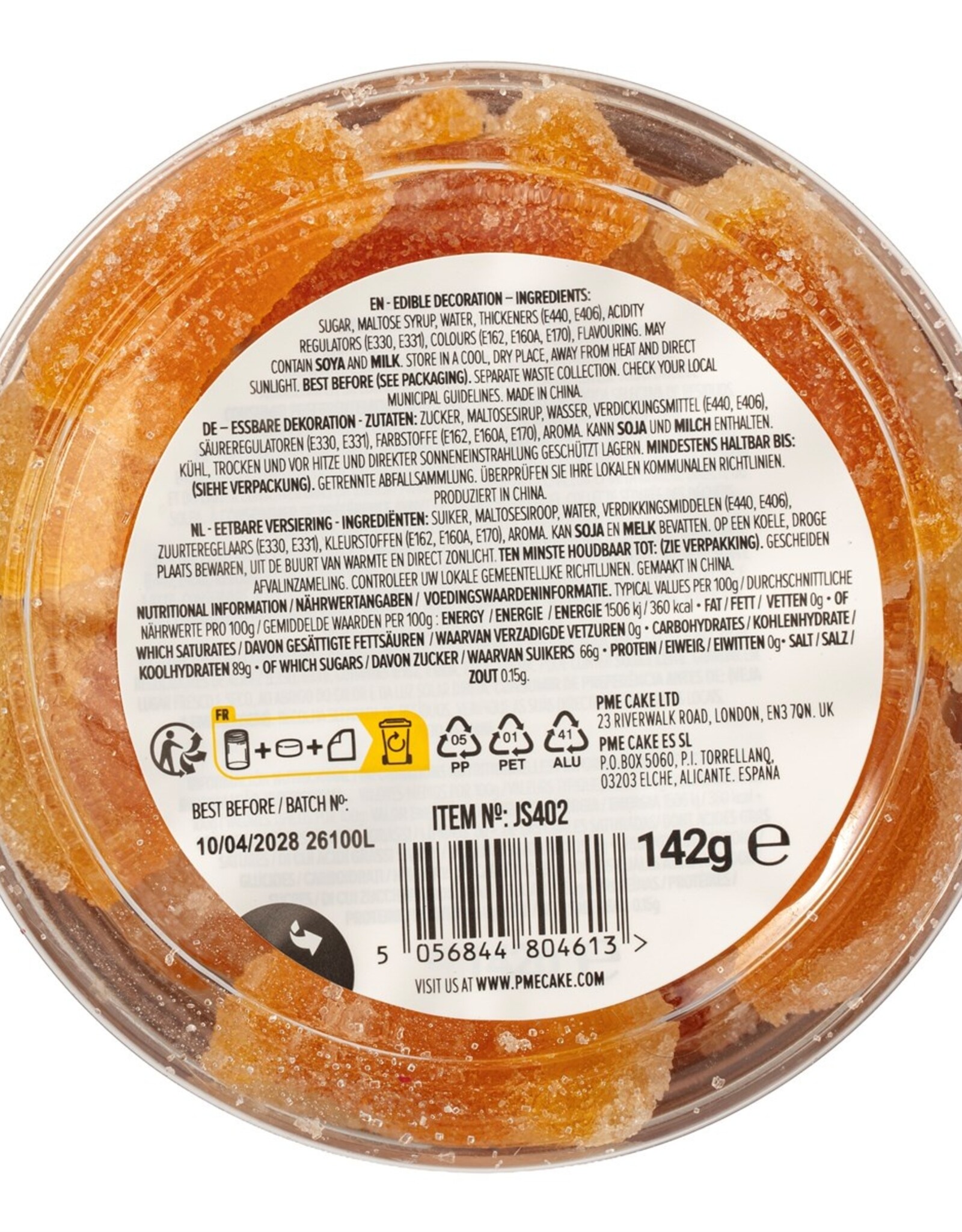 PME Jelly Sweets Sinaasappelschijfjes