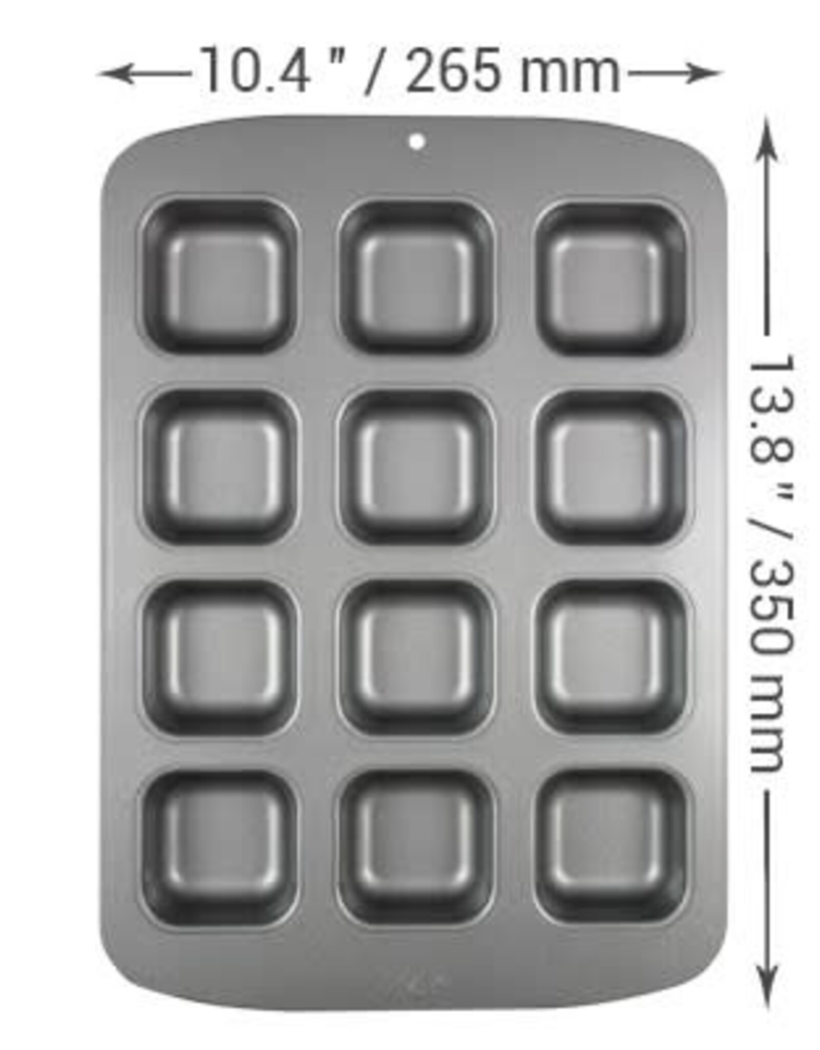 PME PME Non Stick Bakvorm Mini Cup Vierkant/12