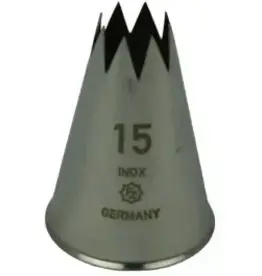 Overig Spuitmondje RVS 15 mm Gekarteld 8 Tands