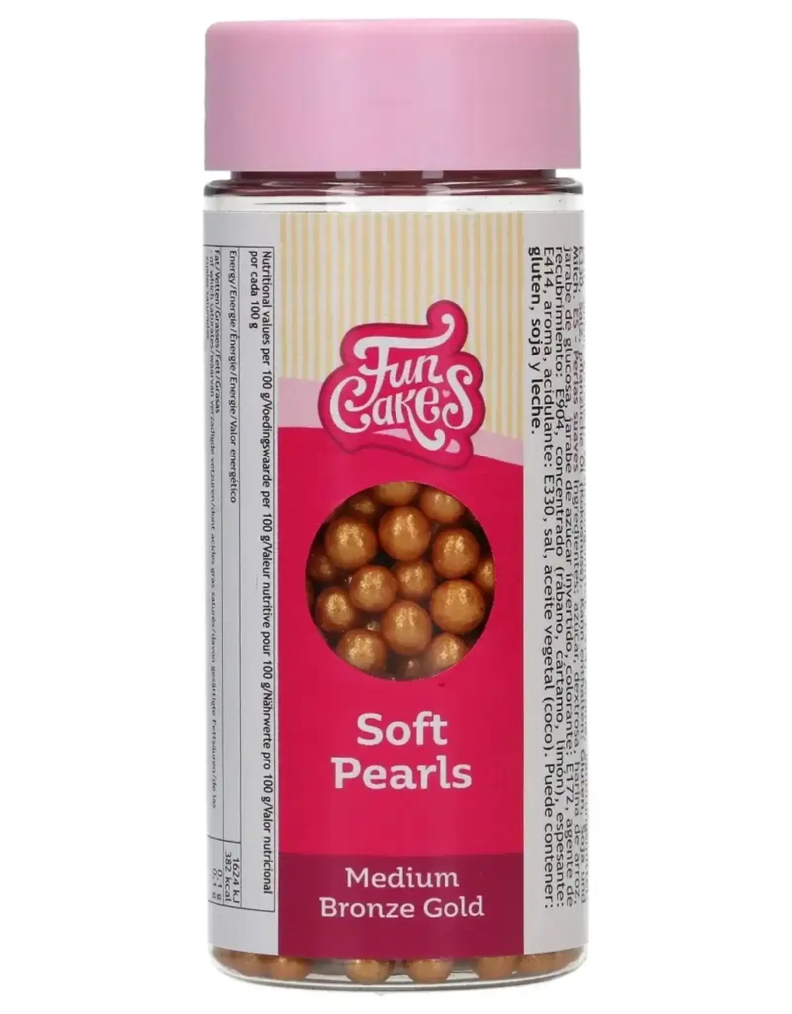FunCakes FunCakes Zachte Parels Medium Brons Goud 60 g