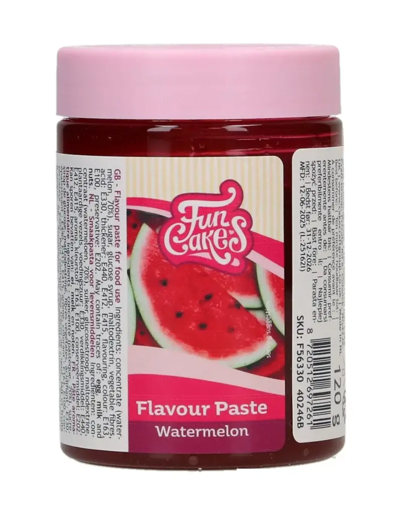 FunCakes FunCakes Smaakpasta Watermeloen 120 g