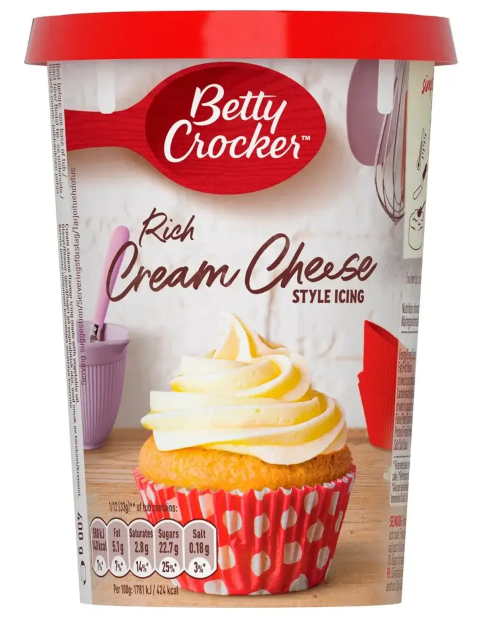 Overig Betty Crocker Cream Cheese Style Icing 400g