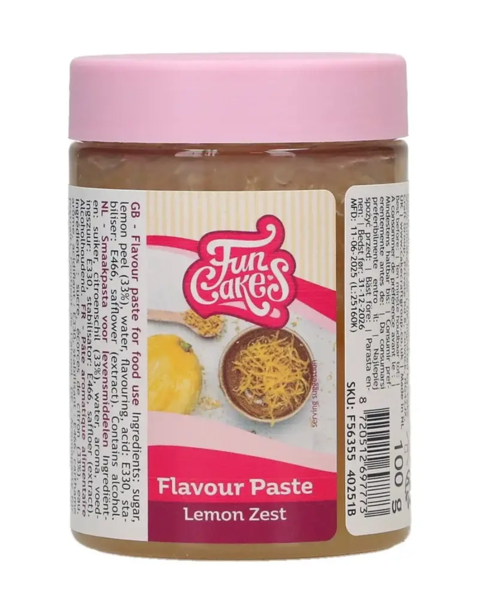 FunCakes FunCakes Smaakpasta Lemon Zest 100g