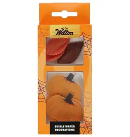 Wilton Wilton Eetbare Papieren Decoraties Herfstbladeren en Pompoenen set/10