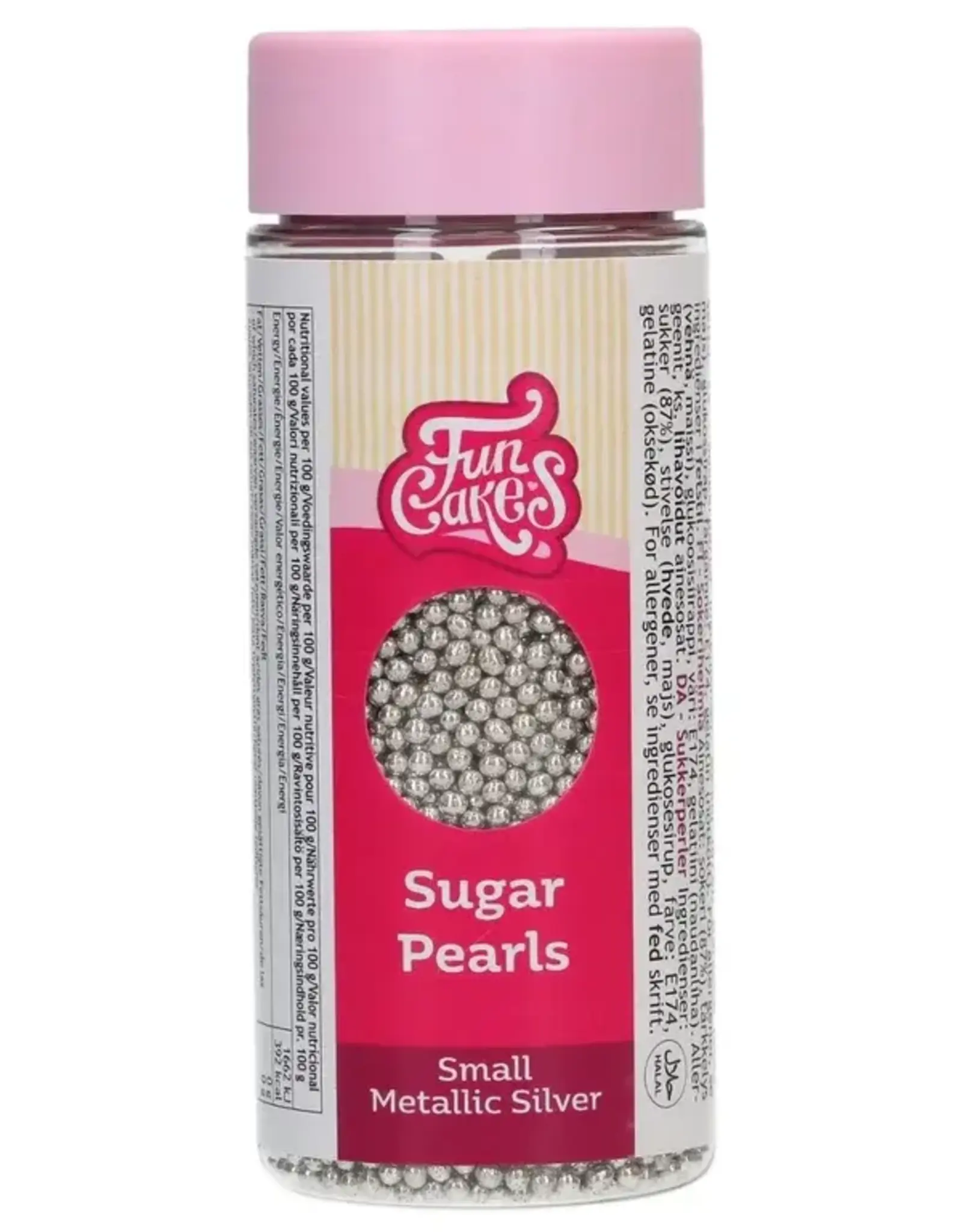 FunCakes FunCakes Suikerparels Small Metallic Zilver 80 g