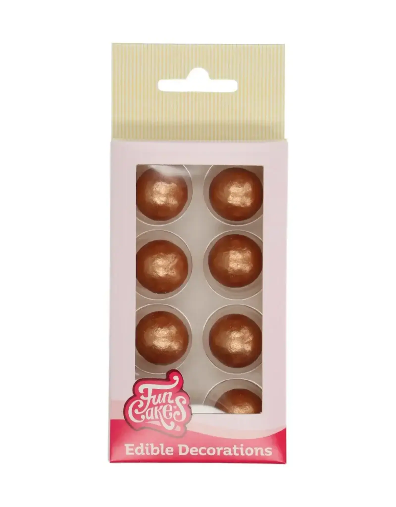FunCakes FunCakes Choco Balls Brons Parel Goud set/8