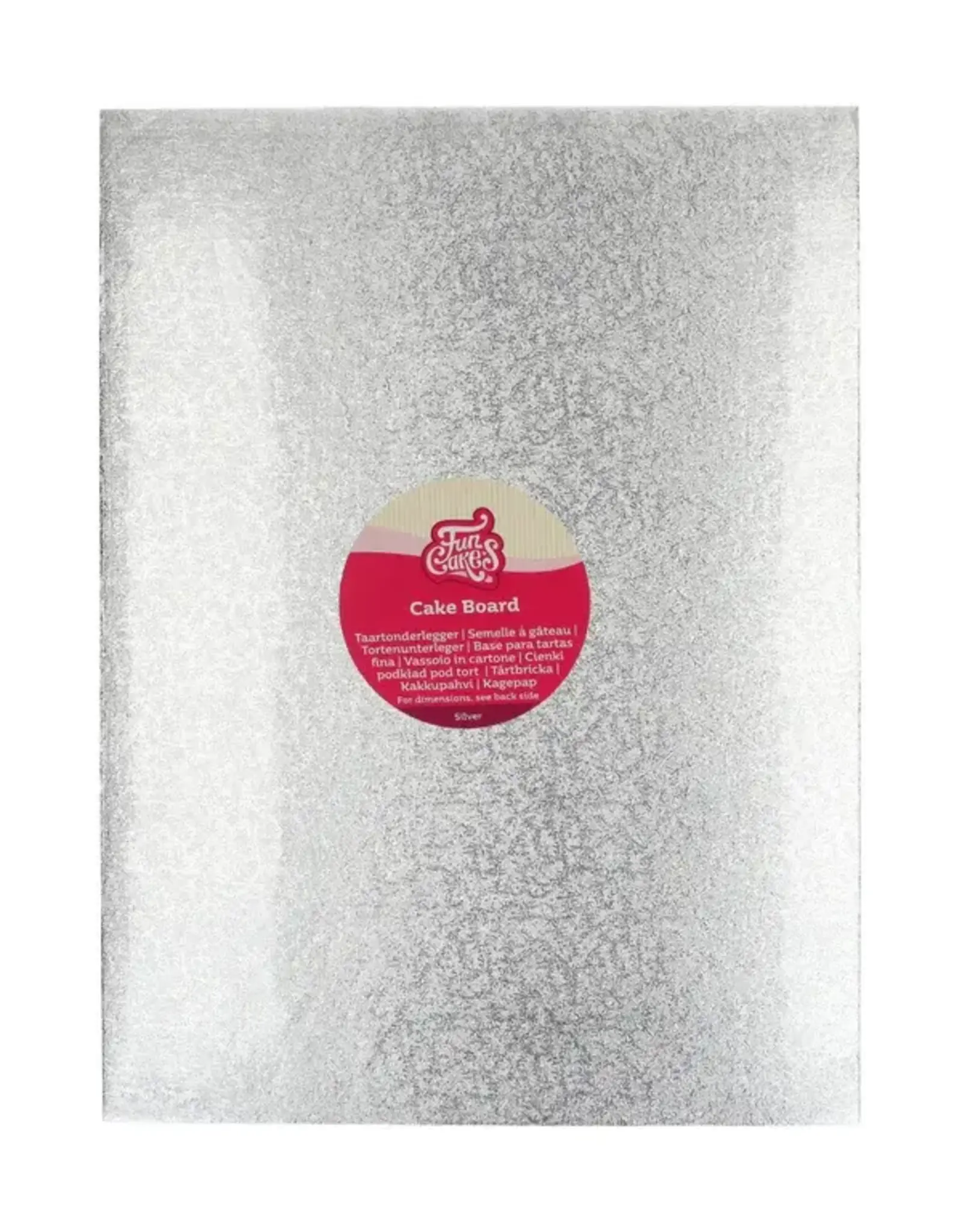 FunCakes FunCakes Cake Board Rechthoek 40 x 30 cm Zilver