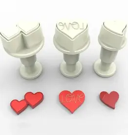 Dekofee Dekofee Mini Plungers Hearts Set set/3
