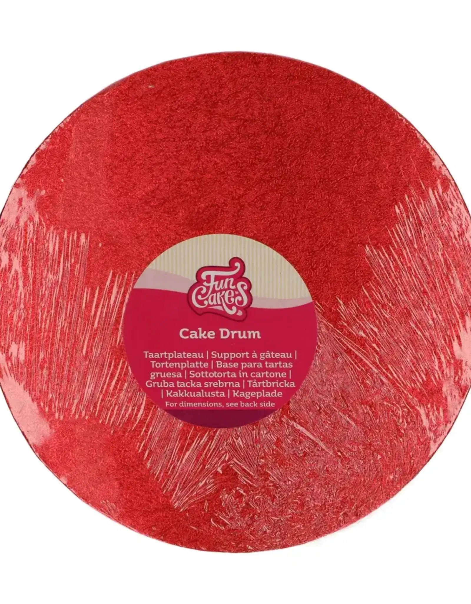 FunCakes Cake Drum Rond Ø 25 cm Rood