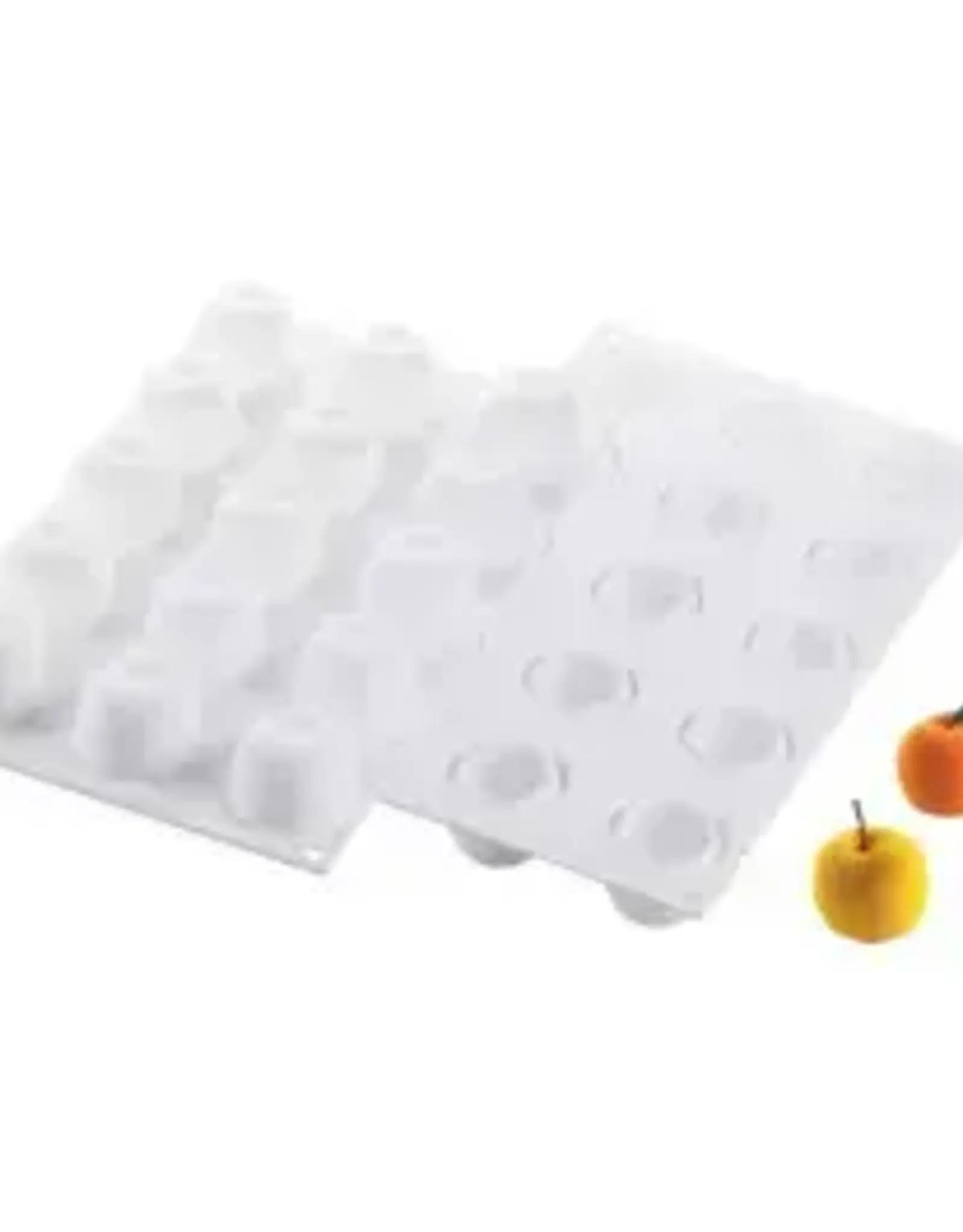 Silikomart Silikomart Siliconen Bakvorm Appel/Kers/Perzik (15x) Ø3,9cm