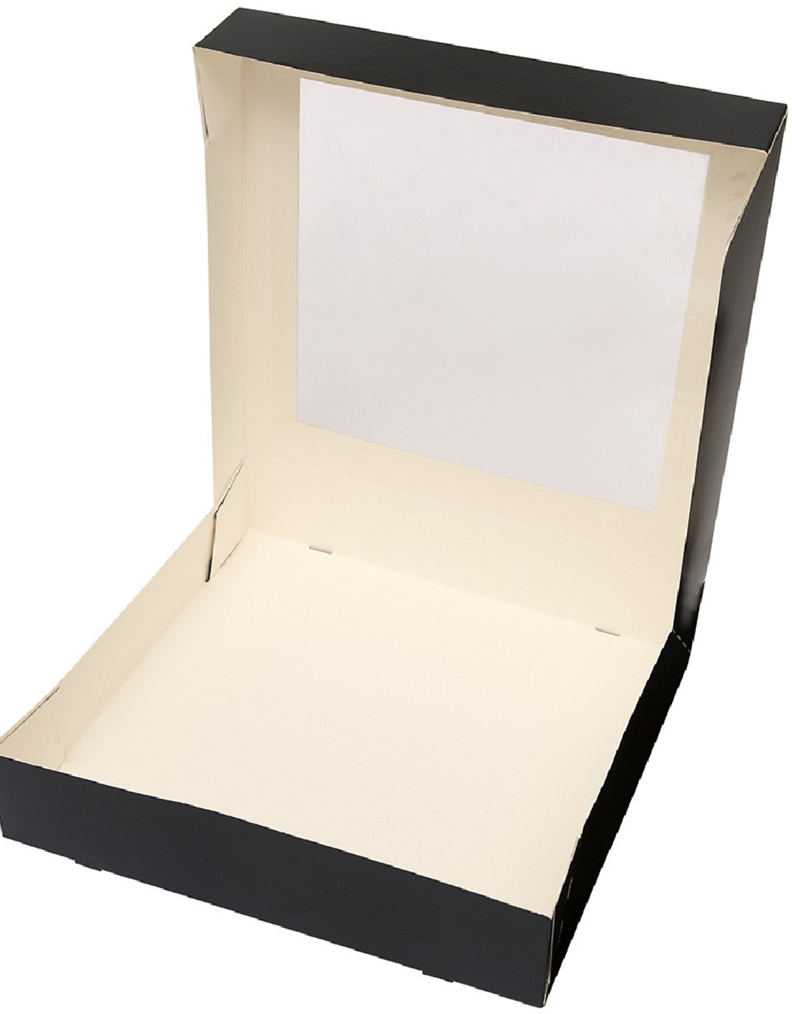 BNC BNC Taartdoos Zwart met Venster 30x30x6 cm pk/3