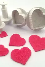 Dekofee Dekofee Plunger Uitstekers Hartjes met Patroon set/4