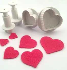 Dekofee Dekofee Plunger Uitstekers Hartjes met Patroon set/4
