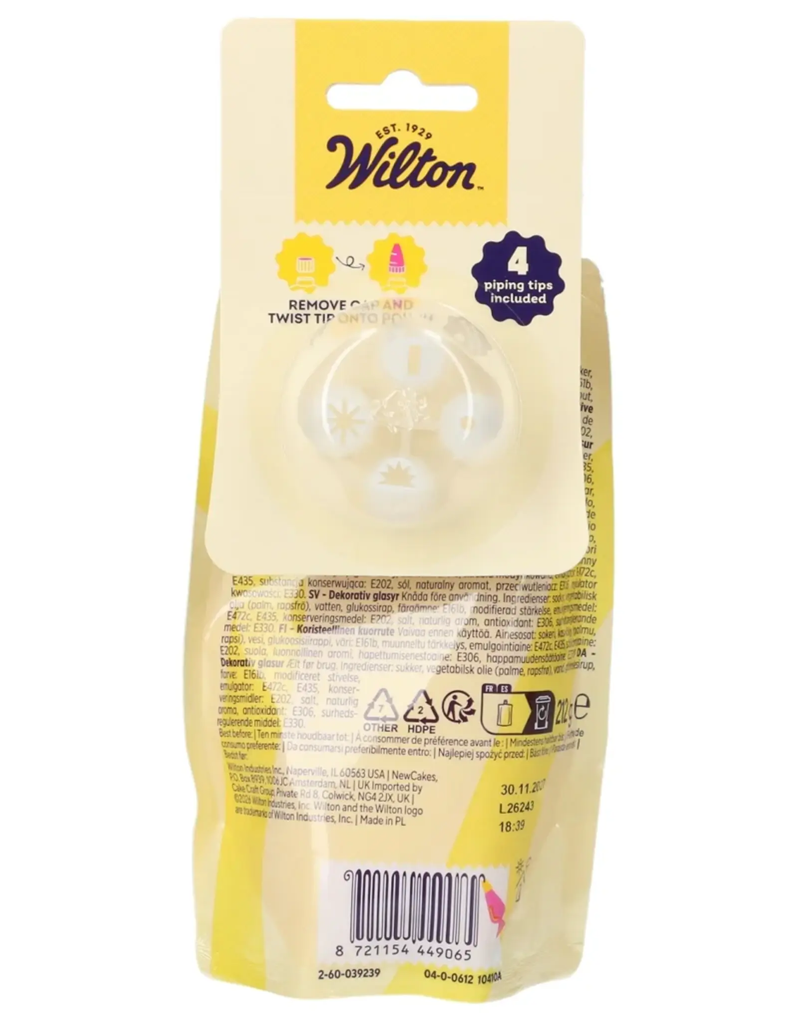 Wilton Wilton Decorator Icing Geel 212g