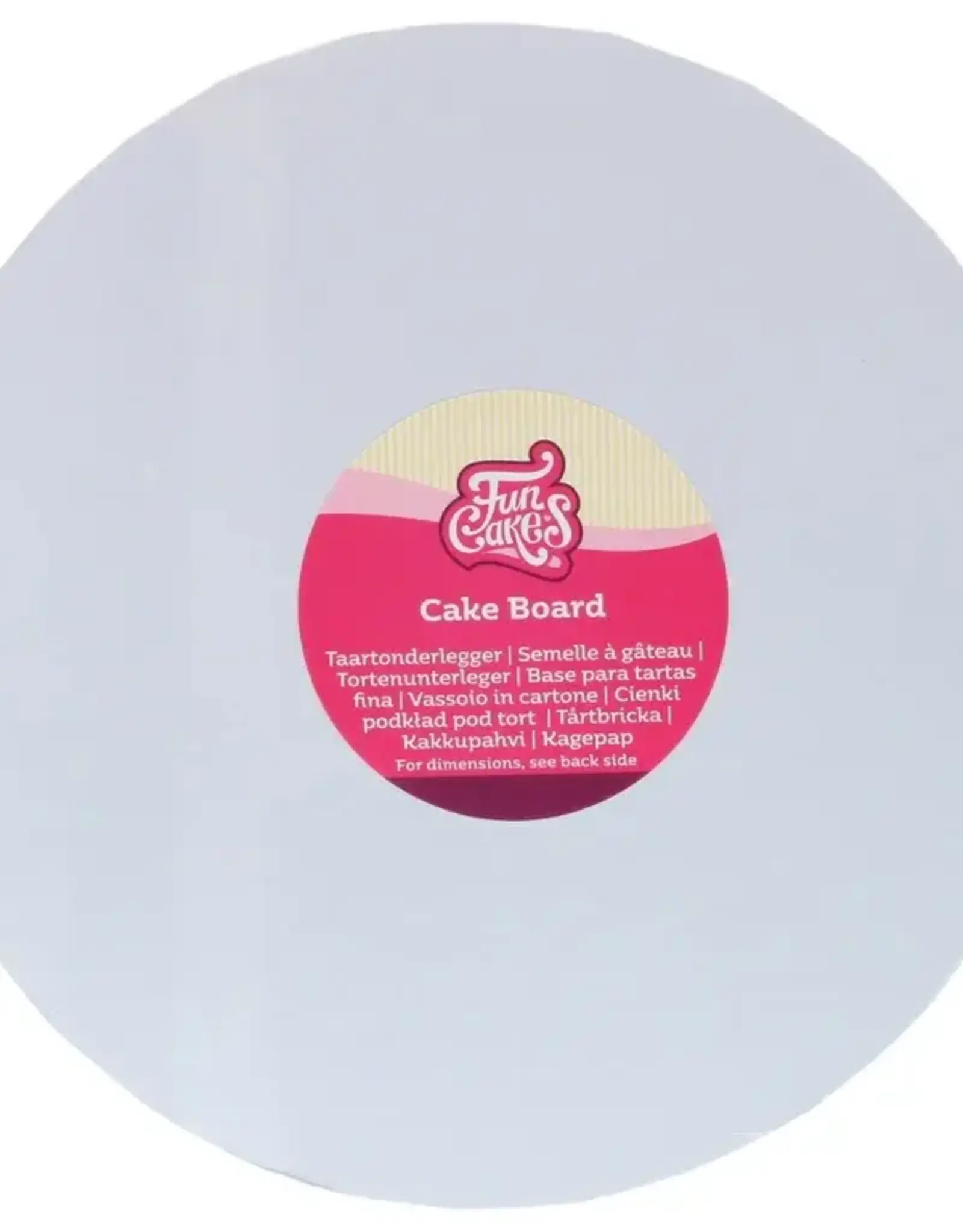 FunCakes FunCakes Cake Board Rond Wit Ø22,5cm