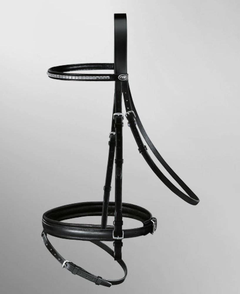 JUNO Snaffle Bridle Black Cob