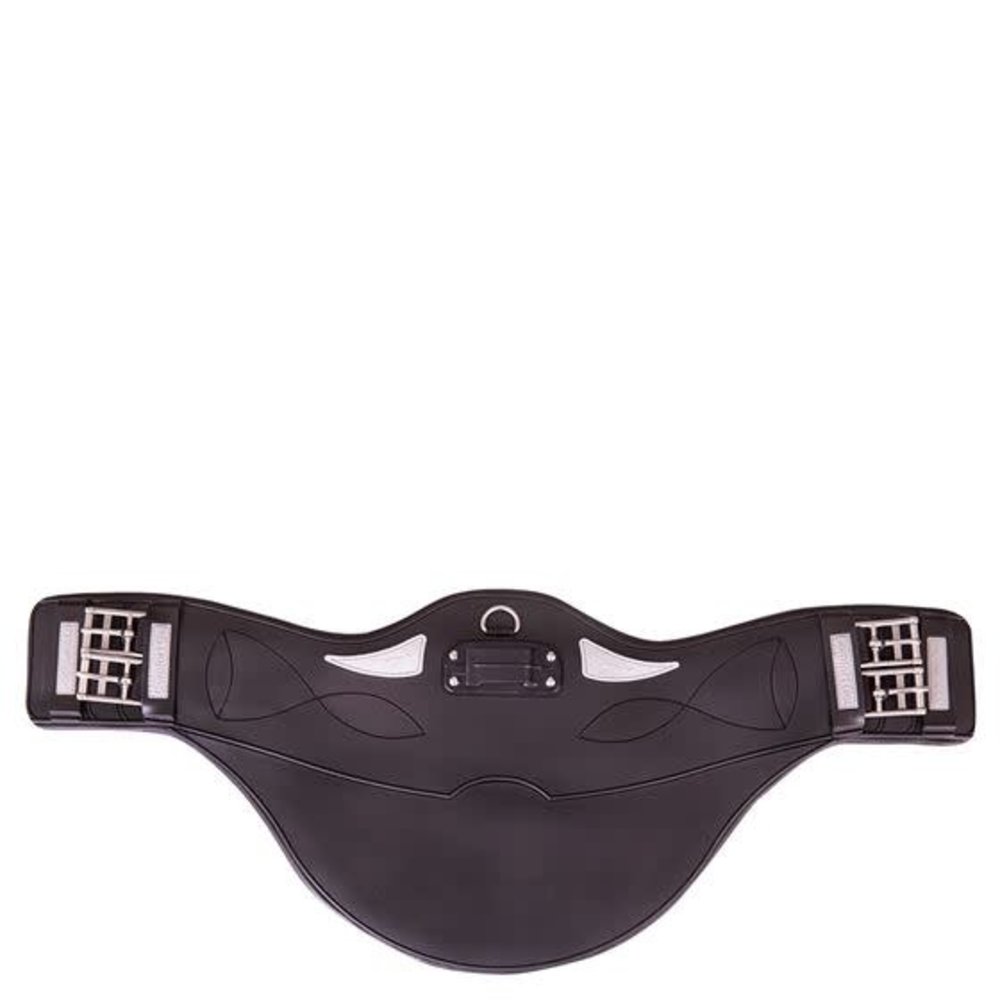 Acavallo Korte anatomische singel met buikflap Comfort Gel zwart