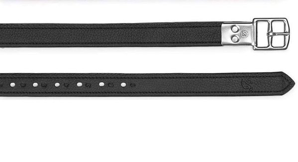 Bates Luxe lederen beugelriemen Bates zwart