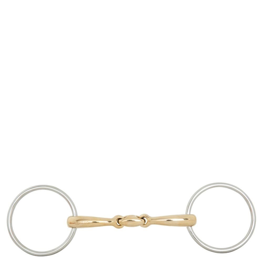 BR BR Double Jointed Loose Ring Snaffle Soft Contact 14 mm