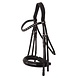 BR Hoofdstel Wendover stang en trens Lak Zwart/Zilver BR Hoofdstel Wendover stang en trens Lak Zwart/Zilver