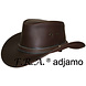 F.R.A. Adjamo hoed rundleder bruin F.R.A. Adjamo hoed rundleder bruin