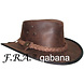 F.R.A. Gabana hoed geborsteld leder bruin F.R.A. Gabana hoed geborsteld leder bruin