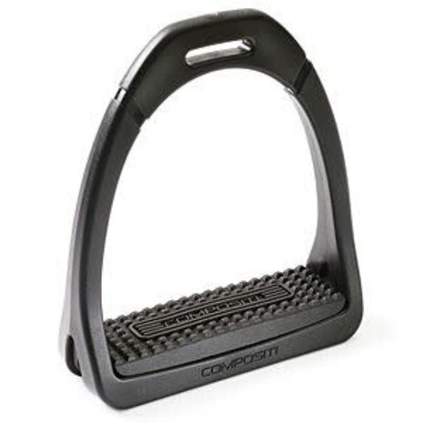 Compositi Stijgbeugels Premium Adult zwart met gekleurde beugelzolen Compositi Stijgbeugels Premium Adult zwart met gekleurde beugelzolen