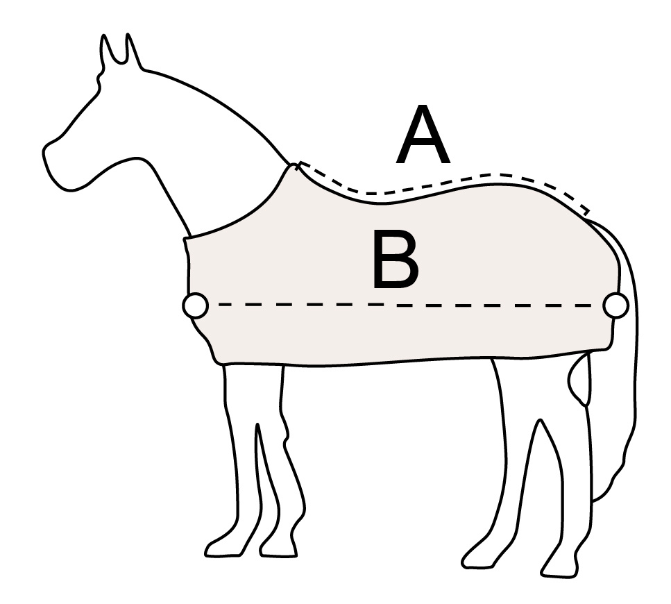 Horse cover sizing chart. Choose the right horse rug size and