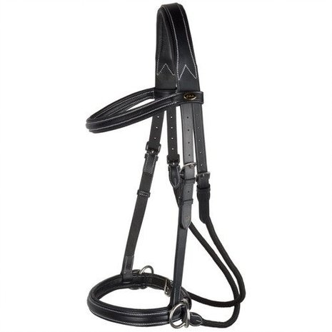 F.R.A. Dietsji Bitless bridle with reins Black Cob