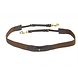 LJ Leathers Borstriem elastiek messing gespen choco-bruin LJ Leathers Borstriem elastiek messing gespen choco-bruin