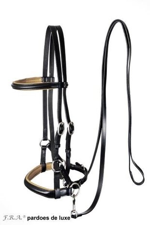 F.R.A. Pardoes de Luxe Sidepull onderlegd - met teugels