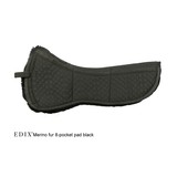 Edix Saddles Uni 8-pocket half pad Bont onderlegger Black