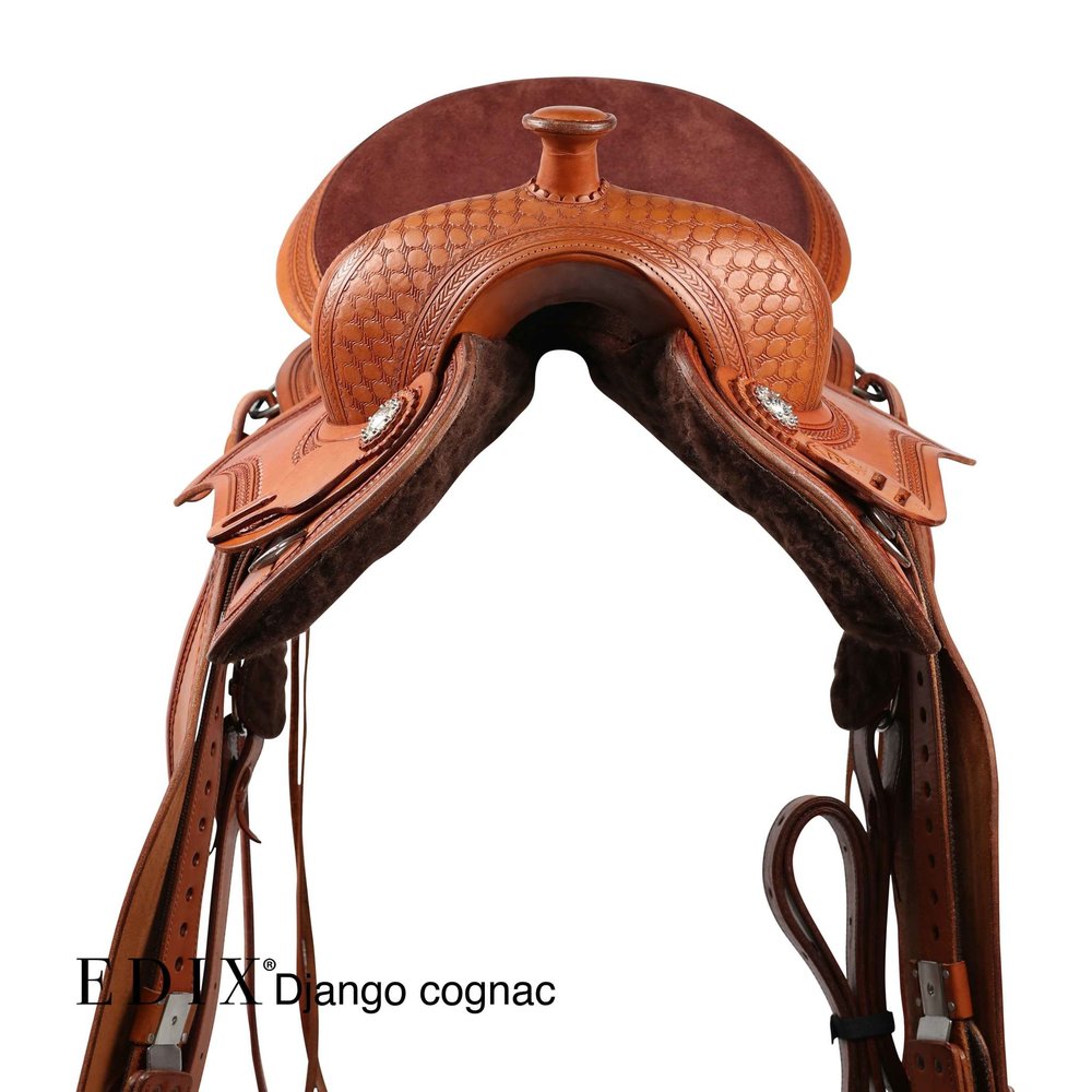 Edix Saddles Zadel Edix Django Western Cognac M -16