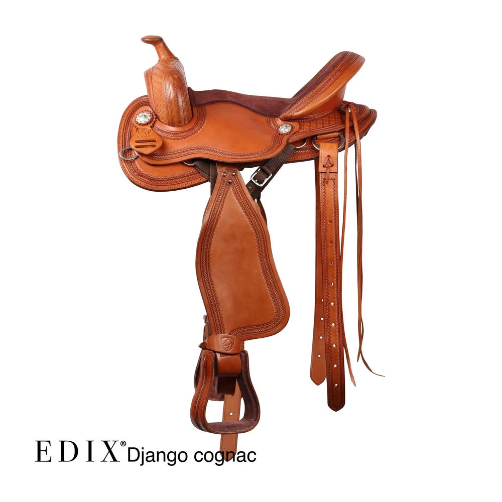 Edix Saddles Zadel Edix Django Western Cognac M -16