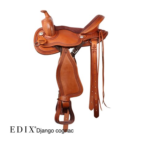Edix Saddles Zadel Edix Django Western Cognac M -16