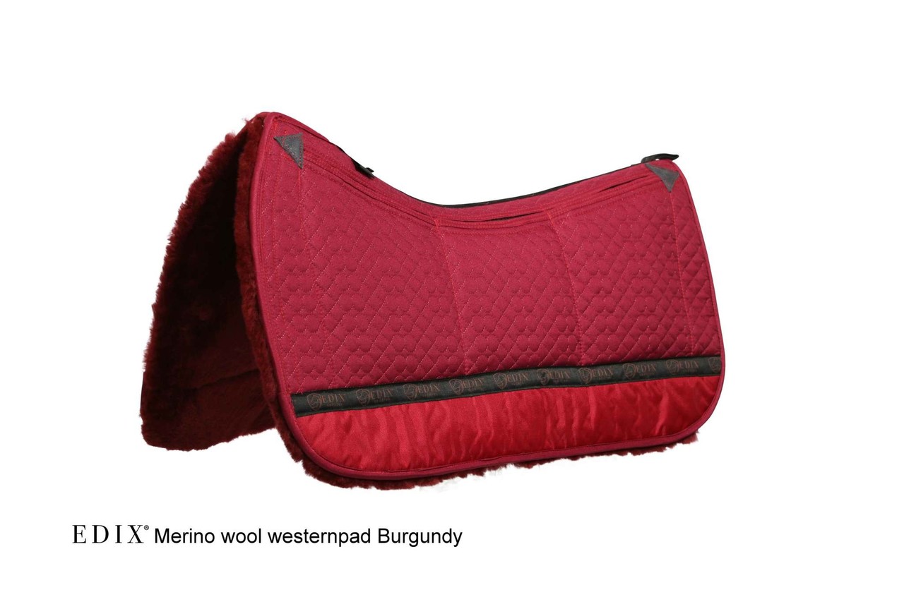 Edix Saddles Westernpad  8-pockets Bont Fur Burgundy Edix Saddles Westernpad  8-pockets Bont Fur Burgundy