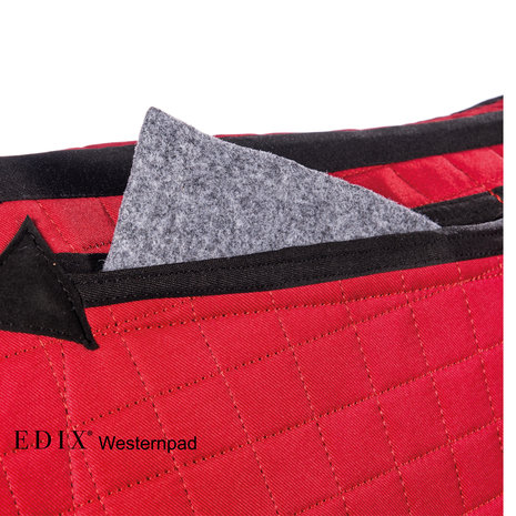 Edix Saddles Westernpad  8-pockets Bont Fur Burgundy Edix Saddles Westernpad  8-pockets Bont Fur Burgundy