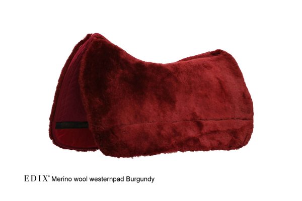 Edix Saddles Westernpad  8-pockets Bont Fur Burgundy Edix Saddles Westernpad  8-pockets Bont Fur Burgundy