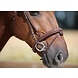 LJ Leathers Hoofdstel New Fancy gecombineerde neusriem rubber teugels noisette Pony LJ Leathers Hoofdstel New Fancy gecombineerde neusriem rubber teugels noisette Pony