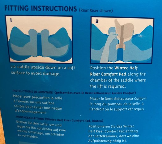 Wintec Wintec Half Riser Comfort Pad Front 12mm zwart