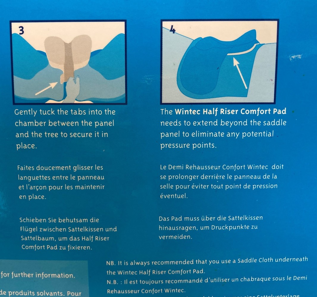 Wintec Wintec Half Riser Comfort Pad Front 12mm zwart