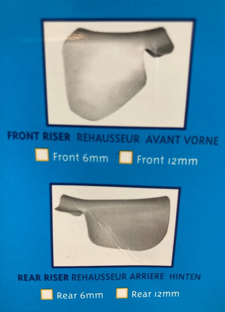 Wintec Wintec Half Riser Comfort Pad Front 12mm zwart