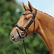 Passier Hoofdstel Juno Waved Clincher met linnen teugels Black Passier Hoofdstel Juno Waved Clincher met linnen teugels Black