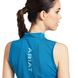 Ariat Hailey 1/4 Zip Sleeveless Polo Saxony Blue Ariat Hailey 1/4 Zip Sleeveless Polo Saxony Blue