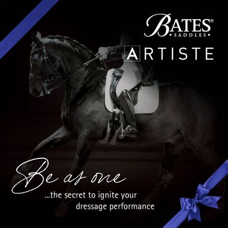 Bates Dressage Saddle Bates Artiste Luxe Black / Silver Highlights