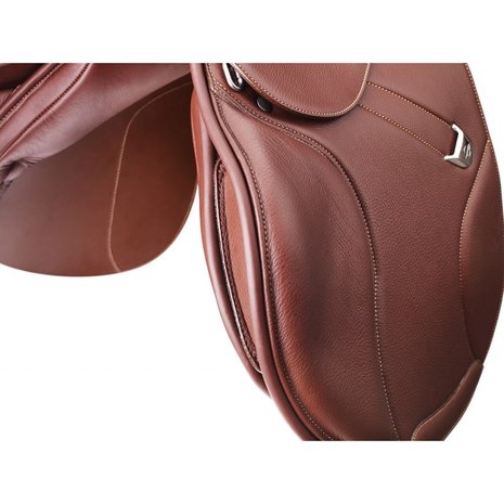 Bates Jump Saddle Bates Elevation Plus Flat Seat Havana Brown