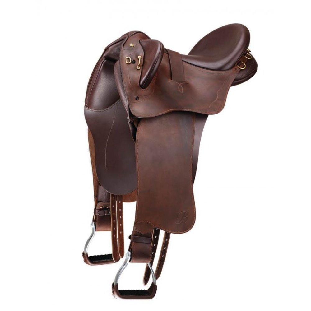 Bates Saddle Bates Kimberley Stock with Swinging Fenders Classic Brown