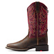 Ariat Round Up Back Zip Worn Mocha / Rasberry Ariat Round Up Back Zip Worn Mocha / Rasberry